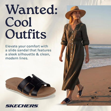 Skechers Women's Desert Kiss Low Peak Look, Black/White, 7 UK