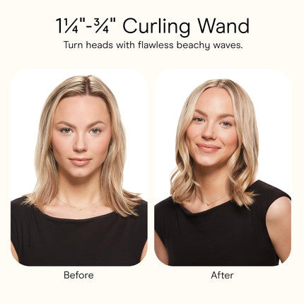 Conair Double Ceramic 1 1/4-inch to 3/4-inch Curling Wand, Tapered wand produces beachy waves