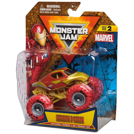Monster Jam, Marvel Official Iron Man Monster Truck, Die-Cast Vehicle, 1:64 Scale, Super Hero Kids Toys for Boys Ages 3 and up