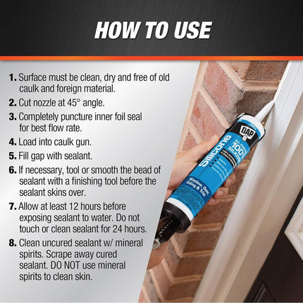 DAP 08642 12 Pack 10.1 oz. 100% Silicone Window and Door Sealant, Black