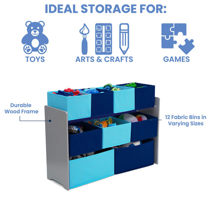 Delta Children Blue 9 Multi-Bin Storage Organiser