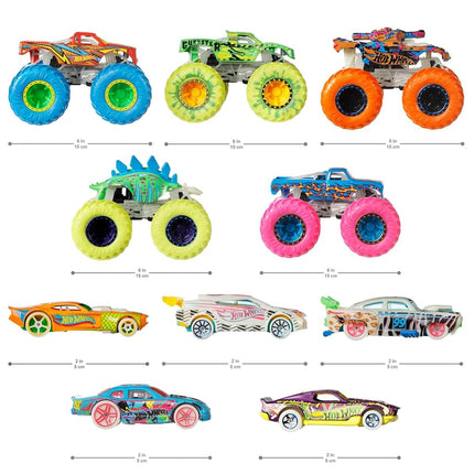 Hot Wheels Toy Monster Trucks Glow-in-the-Dark Collection