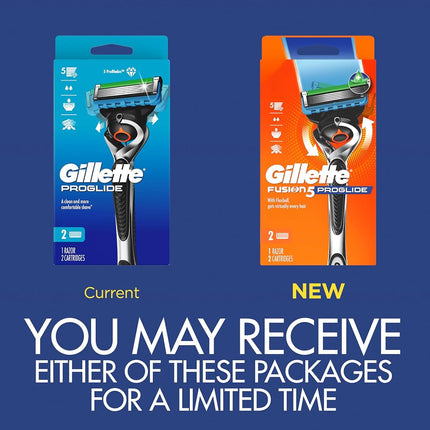 Gillette ProGlide Razors for Men, 1 Gillette Razor, 2 Razor Blade Refills