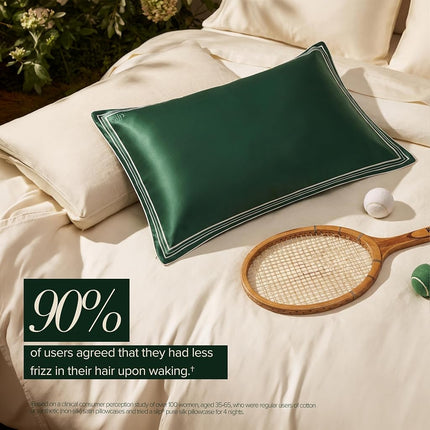 Slip Silk Queen Pillowcase, The Green | 100% Pure 22 Momme Mulberry Silk
