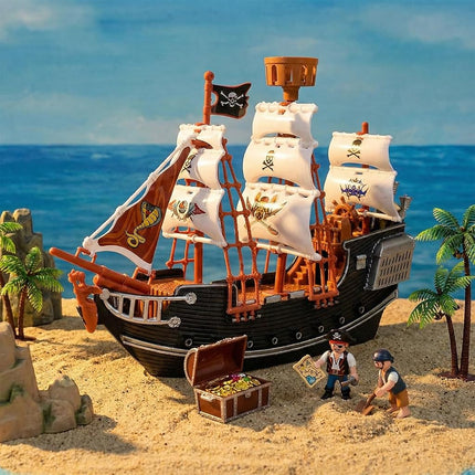 Rhode Island Novelty 10 Inch Pirate Ship Toy Boat One Per Order