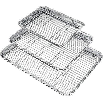 Wildone Baking Sheet with Cooling Rack Set, Set of
