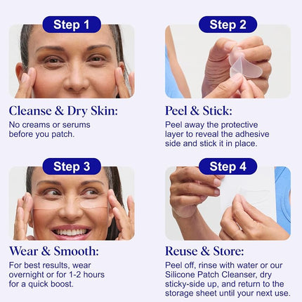 Wrinkles Schminkles Under Eye Patches - Rejuvenate Wrinkles with Medical Grade Silicone Reusable Anti-Wrinkle Patches for Under Eye Treatment, Banish Dark Circles (3 Pairs)