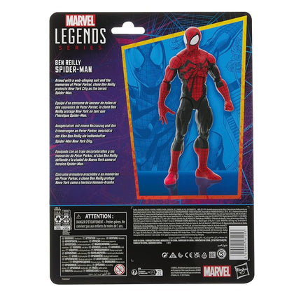 Marvel Hasbro Legends Series Ben Reilly Spider-Man, Spider-Man Legends Collectible 6 Inch Action Figures, 2 Accessories