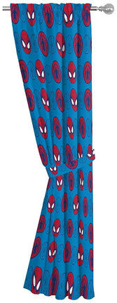 Jay Franco Marvel Super Hero Adventures Go Spidey Rideaux 160 cm - Belle Décoration de Chambre et Installation Facile, La Parure de Lit Présente Spiderman - Rideaux Comprenant 2 Embrasses, Ensemble 4 Pièces (Produit Officiel Marvel)