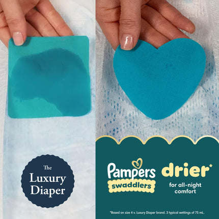 Pañales Talla 5, 104 unidades - Pañales desechables para bebé Pampers Swaddlers, Paquete Enorme