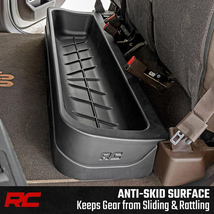 Almacenamiento personalizado bajo el asiento de Rough Country para Ford F-150 de 15-23 - RC09281A, trasero, negro
