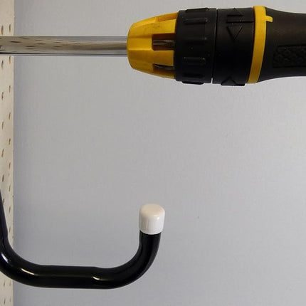 Shepherd Hardware 8089E Heavy Duty Steel 5-Inch Garage Storage Utility Hooks, 4 Pack, Black