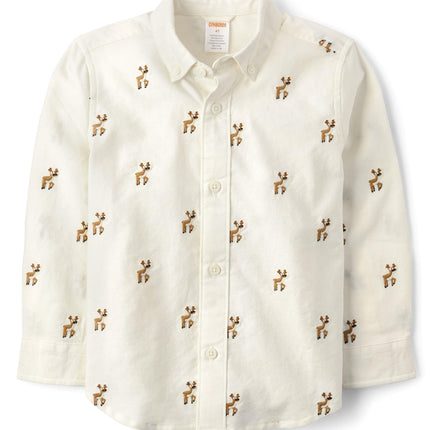 Gymboree Boys' and Toddler Long Sleeve Button Up S