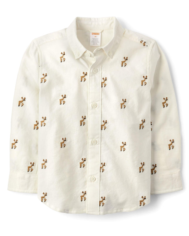 Gymboree Boys' and Toddler Long Sleeve Button Up S