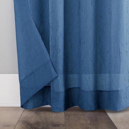 No. 918 Crushed Textured Sheer Voile, Blue, 51" x 84"