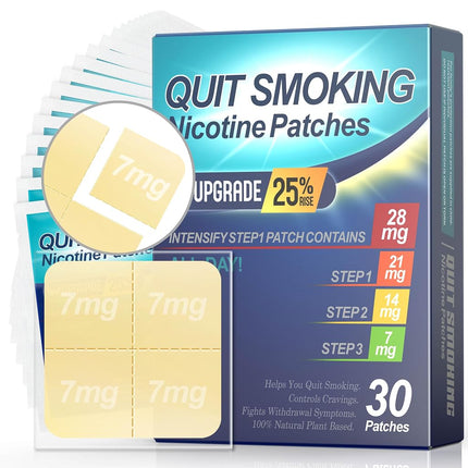 Quit Smoking Patches Step 1+, 21mg Upgraded to 28m