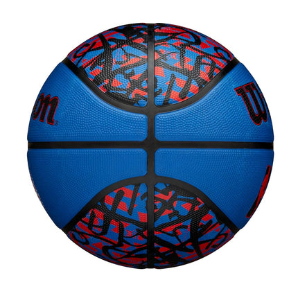 WILSON NBA Team Graffiti Basketball - Detroit Pistons, Size 7-29.5"