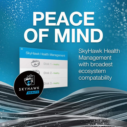 Seagate Skyhawk 4 To, disque dur interne vidéo, 3,5", SATA, 6 Gb/s, cache 64 Mo, pour système de caméra de sécurité DVR/NVR, avec gestion de l'état du disque, services de récupération de données, FFP (ST4000VXZ16)