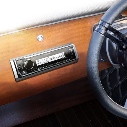 Kenwood KMR-M328BT Marine Digital Media Receiver with Alexa and Built in Bluetooth (Does NOT Play Cd's)