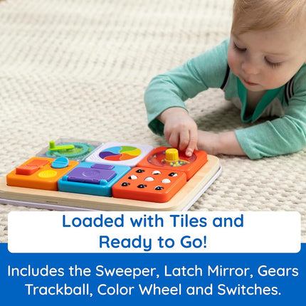 Fat Brain Toys PlayTab Essentials 12m+, Modular Sensory Activity Board, Busy Board for Toddlers and Babies - Ages 1 Year and Older