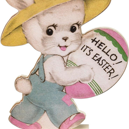 Primitives by Kathy Easter Decorations — Set of 5 Wooden Retro Easter Stand-Ups — 4.5"