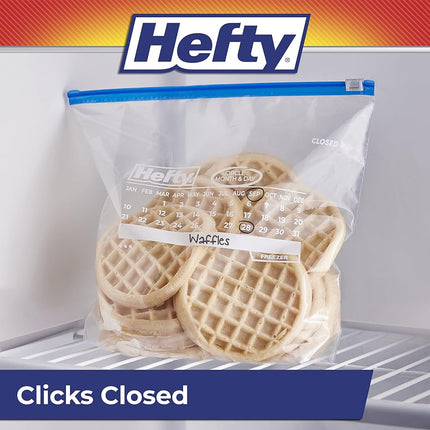 Hefty Slider Freezer Calendar Bags, Gallon Size, 100 Count