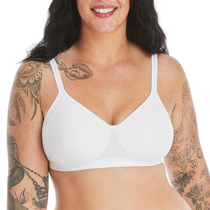 Hanes Women's X-Temp Foam Wirefree Bra, White, M