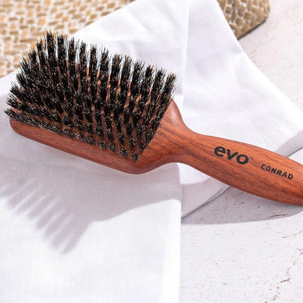 Evo Conrad Boar Bristle Paddle Brush for Long, Wavy, Thick & Curly Hair