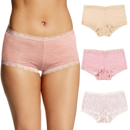 Maidenform womens Microfiber Boyshort Panty Pack, 