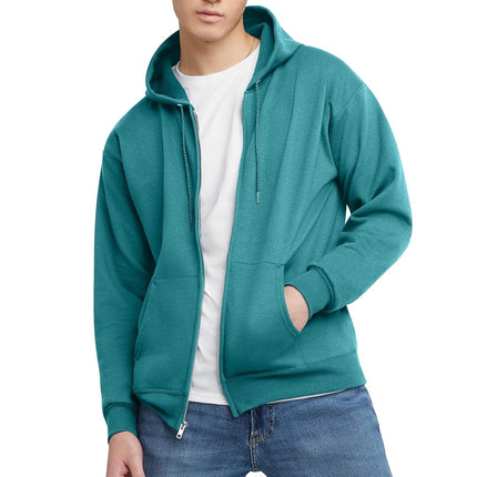 Hanes Men's EcoSmart Hoodie Midweight Fleece Pullover Hooded Sweatshirt, Spanish Moss, L