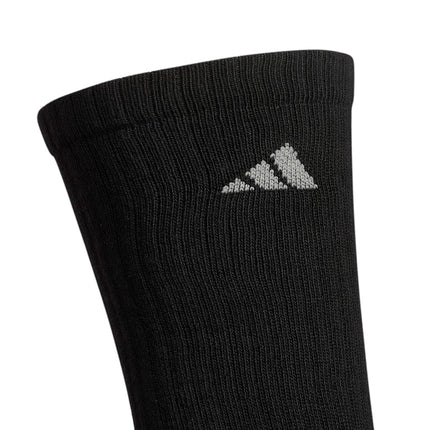 adidas Men's Athletic Cushioned Crew Socks with Arch Compression for a Secure Fit (6-Pair), Black/Aluminum 2, X-Large