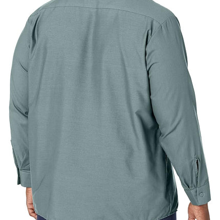 Red Kap Men's Industrial Work Shirt, Regular Fit, Long Sleeve Utility Button, Light Green, M