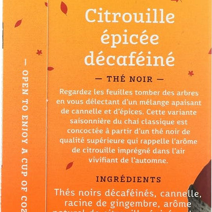 Thé Décaféiné - Épices de Citrouille - 18 - Sachet