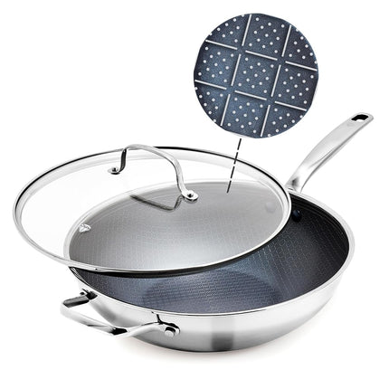 Blue Diamond Hybrid Nonstick Stainless Steel 12” W