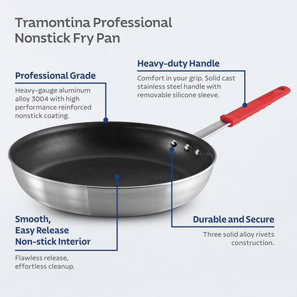 Tramontina 80114/537DS Professional Aluminum Nonstick Restaurant Fry Pan, 14", Made in USA
