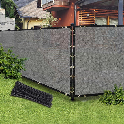 Gray 5FT X 50FT Outdoor Privacy Screen Fence & Mes