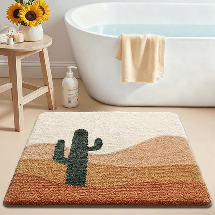 LUMI Bathroom Rugs Square 80 x 80 cm, Plush Non-Slip Absorbent Bath Mat