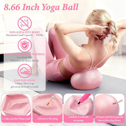 LarFaFa Pilates Kit for Home Workouts, Pilates Essentials Kit for Women, Better Me Pilates Kit,Pilates Equipment with Magic Circle, Pilates Starter Kit for Strength, Workout Guide Included