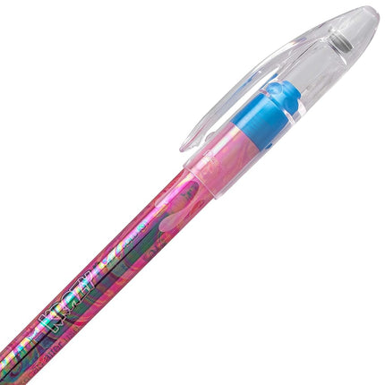 Pentel Krazy Pop Iridescent Gel Pen, (1.0mm) Bold Line, Pink & Metallic Blue Ink (K91-DCP)