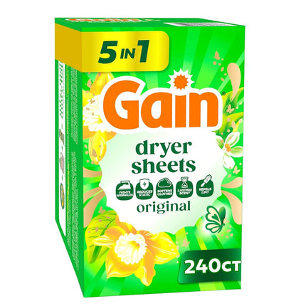 Gain Original Scent Tumble Dryer Sheets 240
