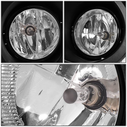 DNA MOTORING FL-ZTL-NS811-CH Pair of Reflector Beam Fog Lights w/Bezels Compatible with 2011-2014 F150,Chrome Housing/Clear Lens