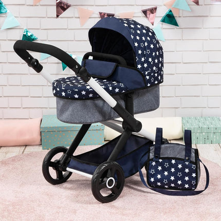 Bayer Baby Dolls Pram XEO, Convertible Doll Pushchair, 46cm Dolls