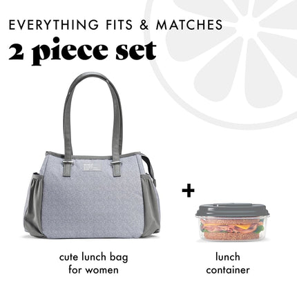 Fit & Fresh Copley Insulated Lunch Bag for Women w/Containers