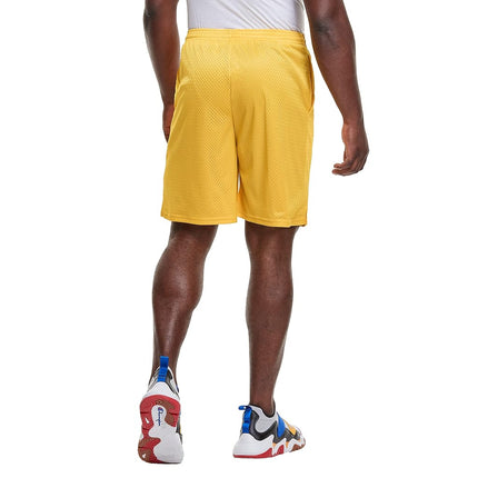 Champion Men's Long Mesh Short with Pockets, Team Gold, Large