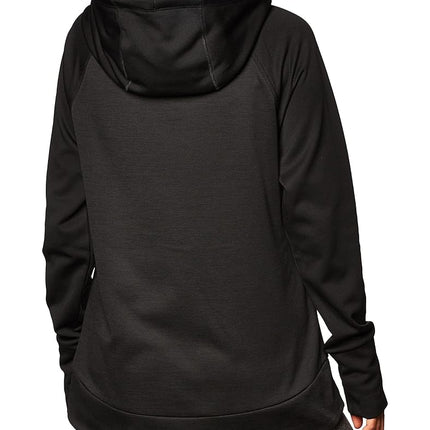 Hanes Women's Sport Performance Fleece Pullover Hoodie, Black Solid/Black Heather, S