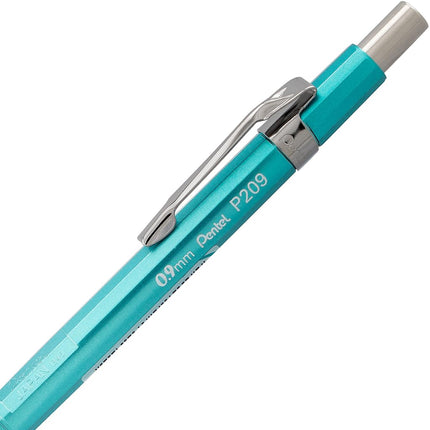 Pentel Sharp Mechanical Pencil, (0.9mm), Metallic Bluish Green Barrel, Box of 12 (P209MK)