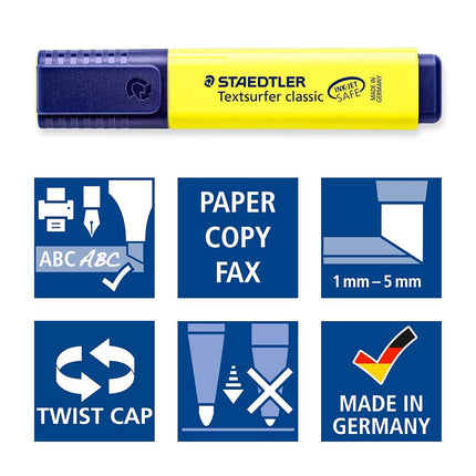 Staedtler Textsurfer Classic Highlighters - 20 pcs in Assorted Colours