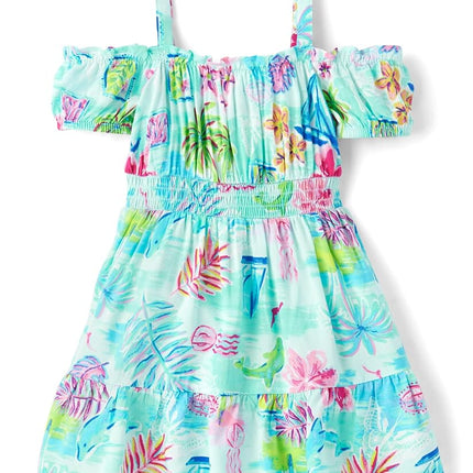 The Children's Place Robes habillées sans manches pour bébés filles et tout-petits, Tropical Cosmos, 5T