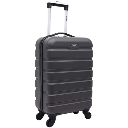 Wrangler Hardside Carry-on Spinner Luggage, Charcoal Grey, Carry-On 20-Inch, Hardside Carry-on Spinner Luggage