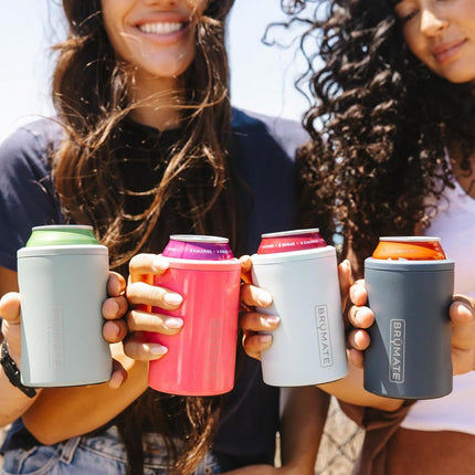 BrüMate Hopsulator Duo 2-in-1 Insulated Can Cooler for 12oz Cans + 100% Leakproof Tumbler with Lid | Insulated for Beer, Soda, and Energy Drinks (Glacier)